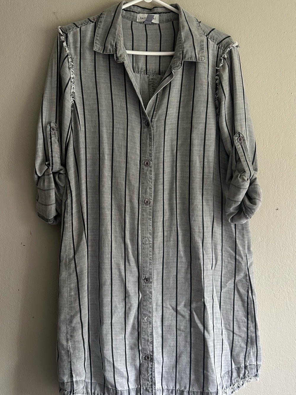 Bella Dahl Gray Striped Button-Up Shirt